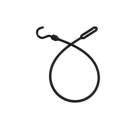 Our Remedy The Better Bungee 153; BBC30NBK 30 Loop Bungee Cord with Nylon End - Black, PK12 BBC30NBK